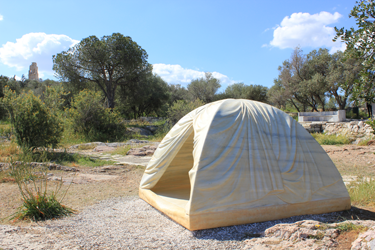 Marble tent of Rebecca Belmore